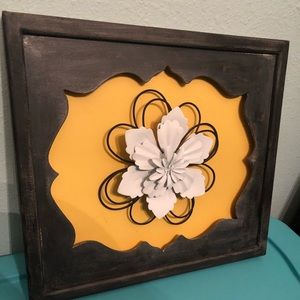 Wall decor metal flower